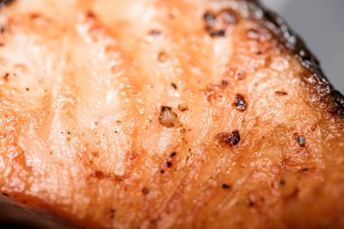 Izgara somon ve baharat. yakın çekim