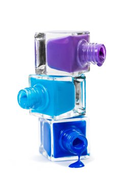 Mavi oje beyaz arka plan üzerinde izole yığını