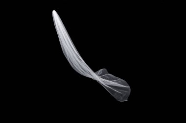 siyah arka plan üzerine izole beyaz düğün gelin peçe