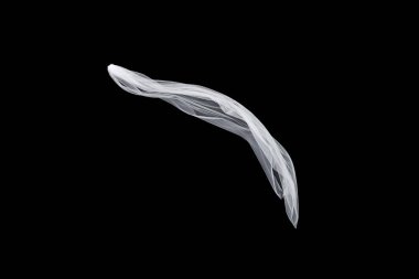 siyah arka plan üzerine izole beyaz düğün gelin peçe