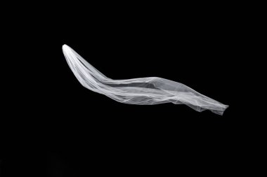 siyah arka plan üzerine izole beyaz düğün gelin peçe