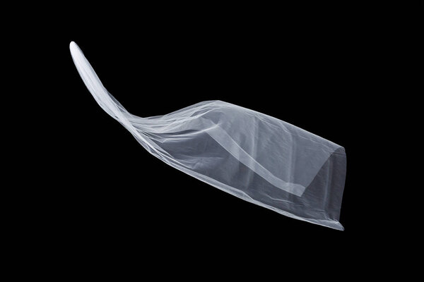wedding white Bridal veil isolated on black background