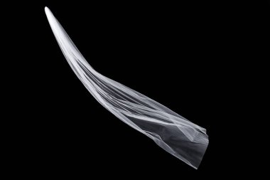 siyah arka plan üzerine izole beyaz düğün gelin peçe