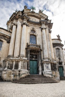 Lviv, Ukrayna, 27 Şubat 2017: Lviv, Dominikanskiy Katedrali