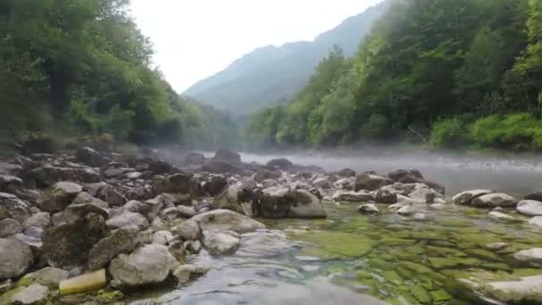 View of the mountain river Tara — Stock Video