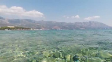 Budva şehir Adriyatik Denizi, Karadağ'görünümü