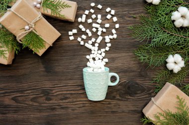 Kupası ve hatmi Noel arka plan
