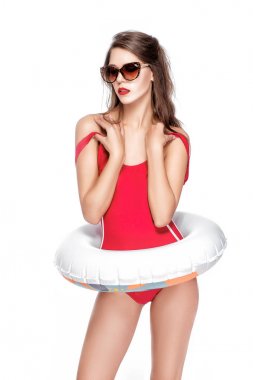 Yüzme Yüzüklü Kadın