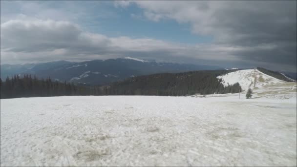Карпатські гори взимку — стокове відео