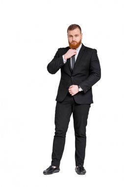 Takım elbiseli iş adamı.