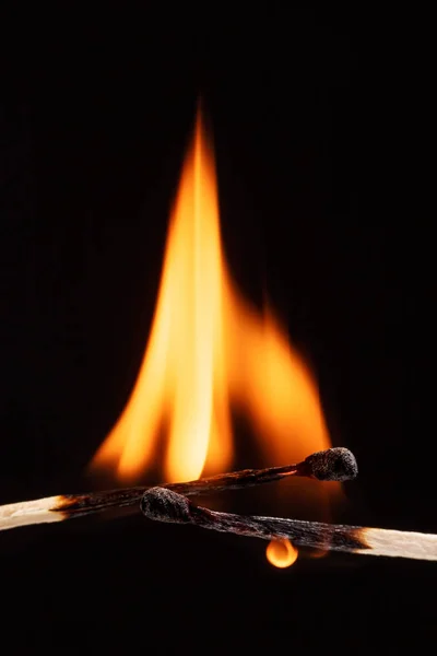 Match with the flame isolated — Stock Photo, Image