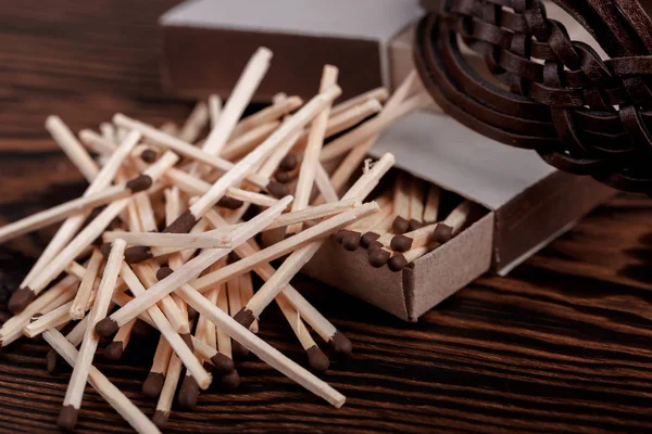 Matches in open match box — Stock Image Matches in open match box Stock Picture