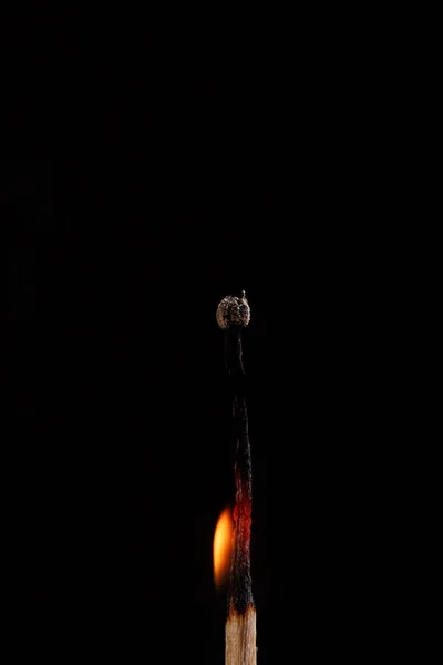 Match with the flame isolated — Stock Photo, Image