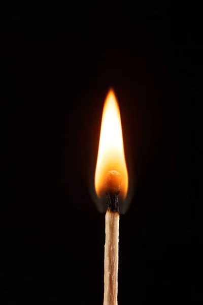 Match with the flame isolated — Stock Photo, Image