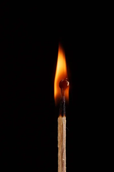 Match with the flame isolated — Stock Photo, Image