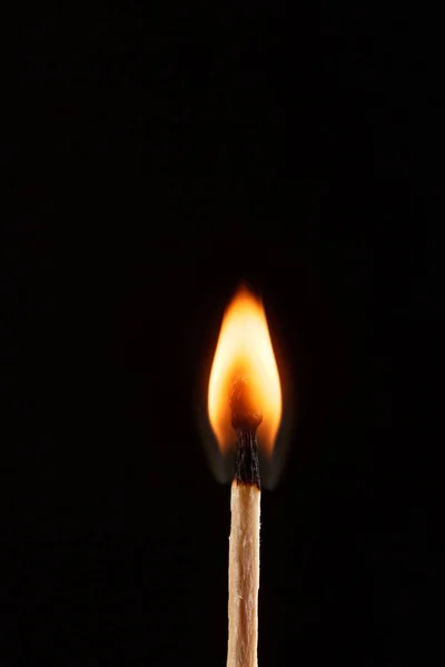 Match with the flame isolated — Stock Photo, Image