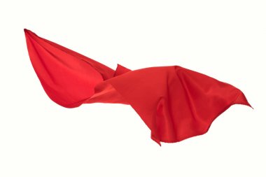 kumaş uçan beyaz arka plan üzerinde ayrılmış.