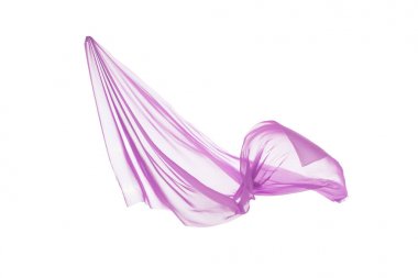 flying fabric separated on white background. clipart