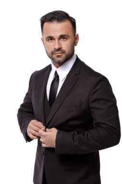 yakışıklı zarif seksi erkek takım elbise