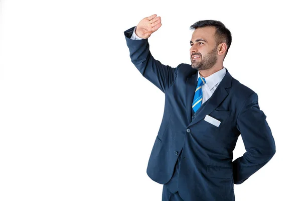 Uomo in uniforme su sfondo bianco — Foto Stock