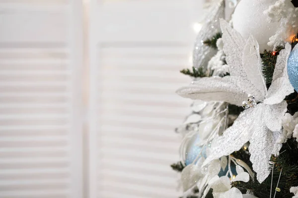 Kék és ezüst karácsonyi üdvözlőlap — Stock Fotó