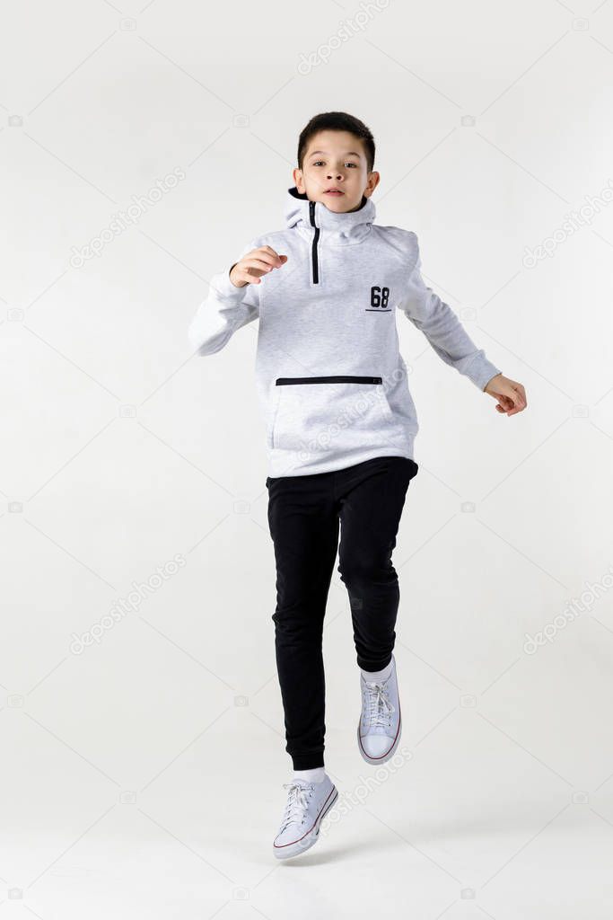 Little boy jumping