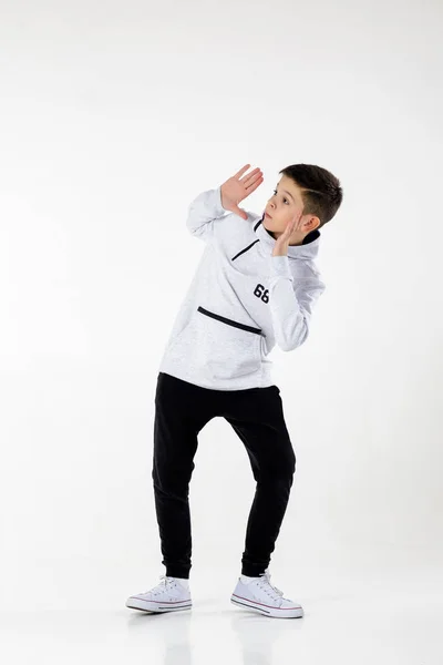 Little hip-hop boy dancing — 스톡 사진