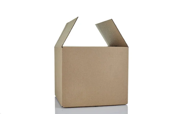 Cartoon box isolated on white — Stock Photo, Image