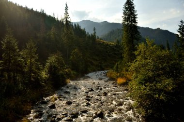 Dağlar arasındaki doğal sel