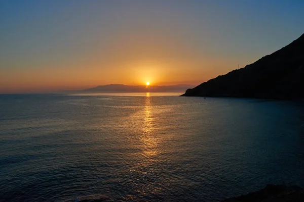 Спокійний Захід Сонця Скелях Кабо Гата Альмерія Іспанія — стокове фото
