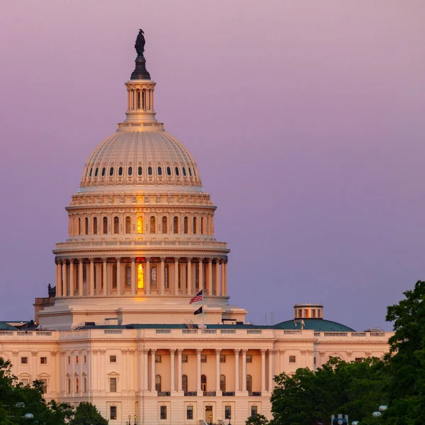 US Capitol Building in Washington, DC at Sunset with a Purple Sky