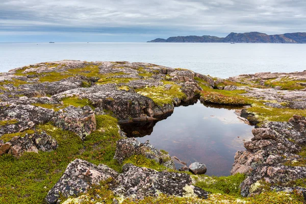 La costa del Mare di Barents a Teriberka — Foto Stock