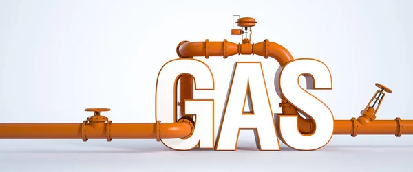 ガスパイプ ラインとテキストと中立的な背景 — ストック写真