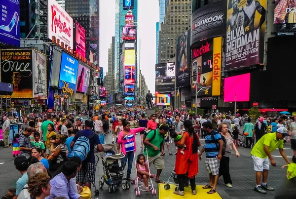 Reunión Étnica Muti Times Square Nueva York — Foto de Stock