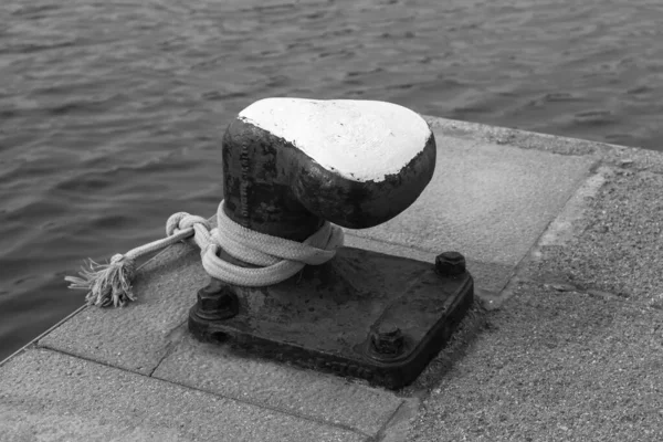 Boat Mooring Andratx Harbor Mallorca Spain — Stock Photo, Image