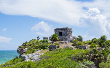 Meksika 'daki antik Maya kalıntılarının fotoğrafı. 