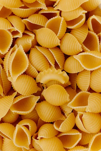 Verschillende Ongekookte Pasta Als Achtergrond Close — Stockfoto