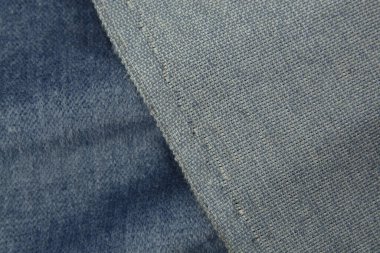 Mavi, tek renkli, yapay yün. Kumaşın dokusu arka plan olarak kullanışlıdır.