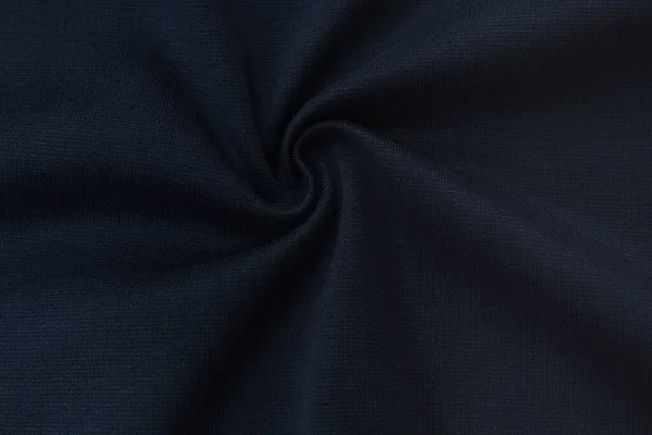 Синя Темно Монохромна Бавовняна Тканина Крупним Планом Текстура Тканини Корисна — стокове фото