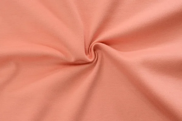 Rosa Enfärgad Persikofärgad Bomullstyg Den Stora Texturen Tyget Användbar Som — Stockfoto