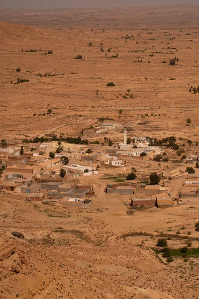 Chenini Ist Ein Zerstörtes Berberdorf Bezirk Tataouine Süden Tunesiens — Stockfoto