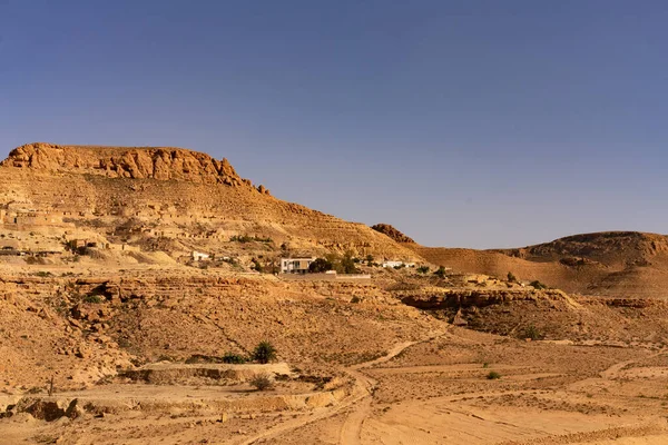 Chenini Είναι Ένα Ερειπωμένο Χωριό Berber Στην Περιοχή Tataouine Στη — Φωτογραφία Αρχείου