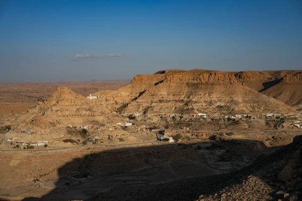 Chenini Zničená Vesnice Berber Okrese Tataouine Jihu Tuniska — Stock fotografie