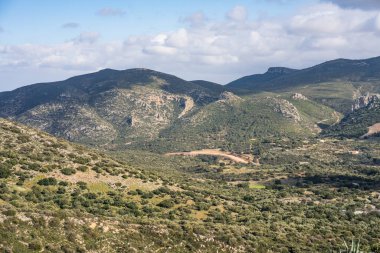 Tunisia 'nın Djebel Bargou Dağı