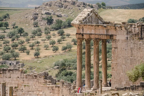 Üdvözöljük Észak Tunéziában Dougga — Stock Fotó