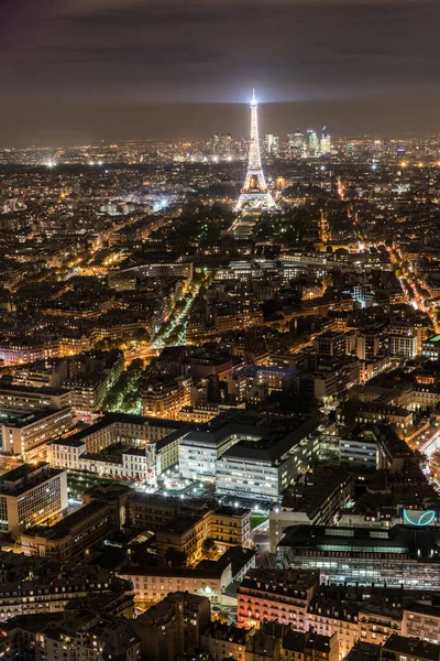 Paris Defense Bei Nacht — Stockfoto