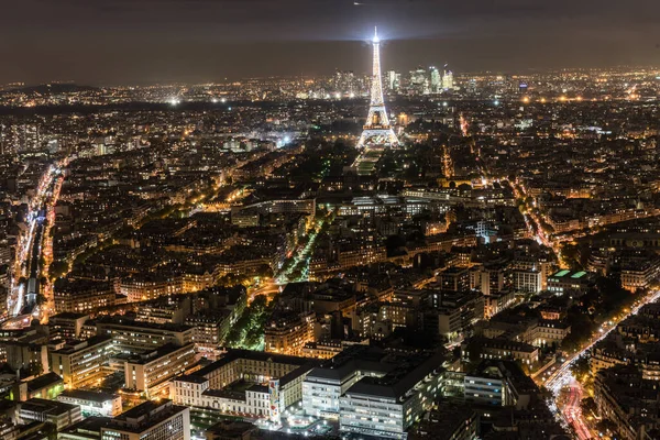 Παρίσι Defense Νύχτα — Φωτογραφία Αρχείου