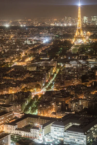 Parijs Defense Nachts — Stockfoto