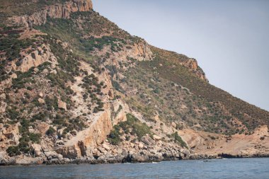 Farklı zembra manzarası, kırılgan bir ekosistem ile Tunus adası