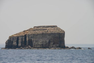 Farklı zembra manzarası, kırılgan bir ekosistem ile Tunus adası